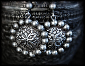 Vintage Egyptian Silver Dangle Earrings - Gypsy Silver Earrings - Ethnic Silver Dangle Earrings - Boho Dangle Earrings from Egypt