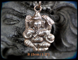 Ganesha Pendant - Sterling Silver Ganesha Pendant - Ganesha Amulet
