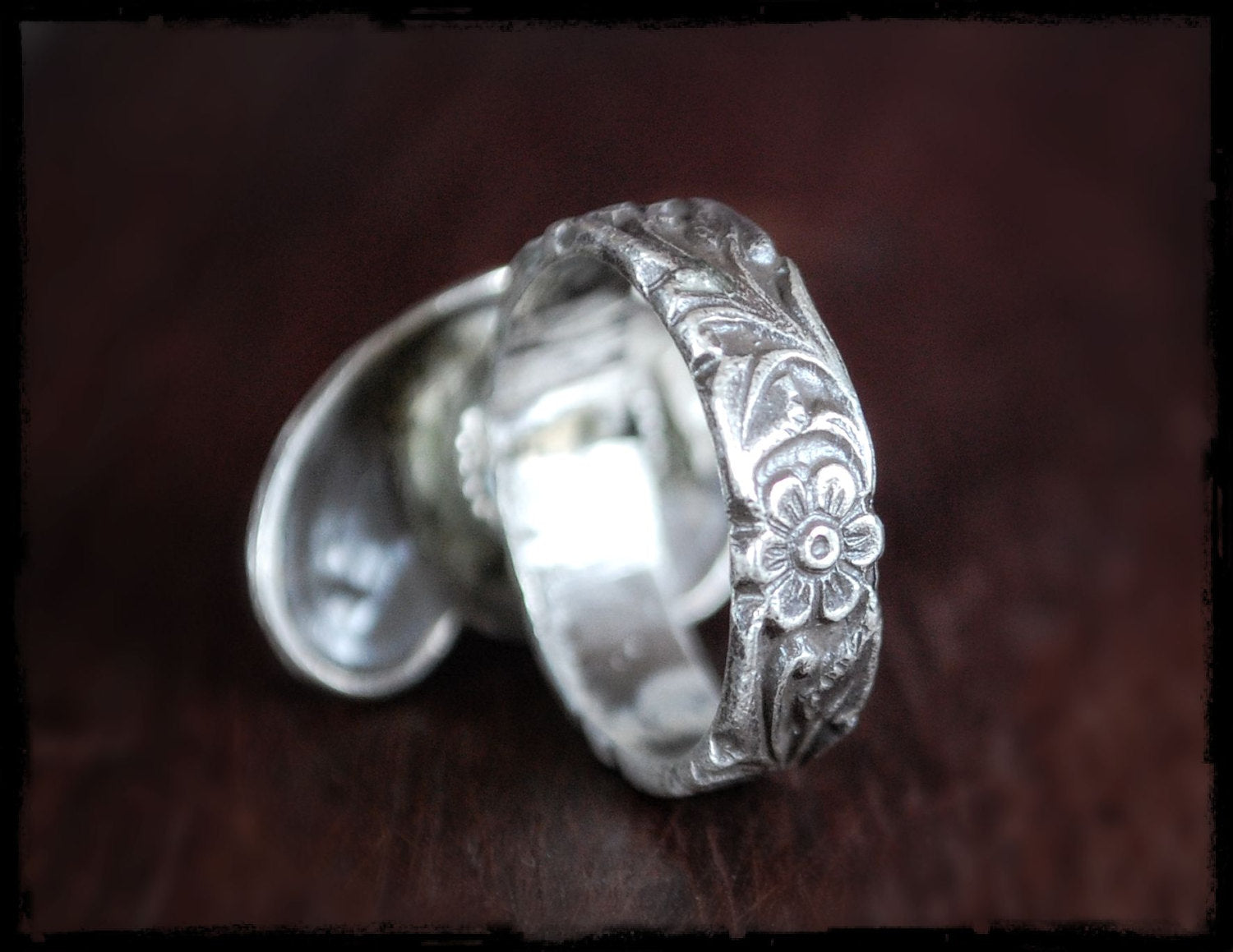 Rajasthan Coral Paisley Ring - Size 7.5