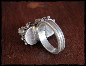 Tribal Rajasthan Silver Ring - Size 6 - Ethnic Tribal Indian Silver Ring - Rajasthani Silver Ring - Indian Tribal Jewelry - Banjara Ring