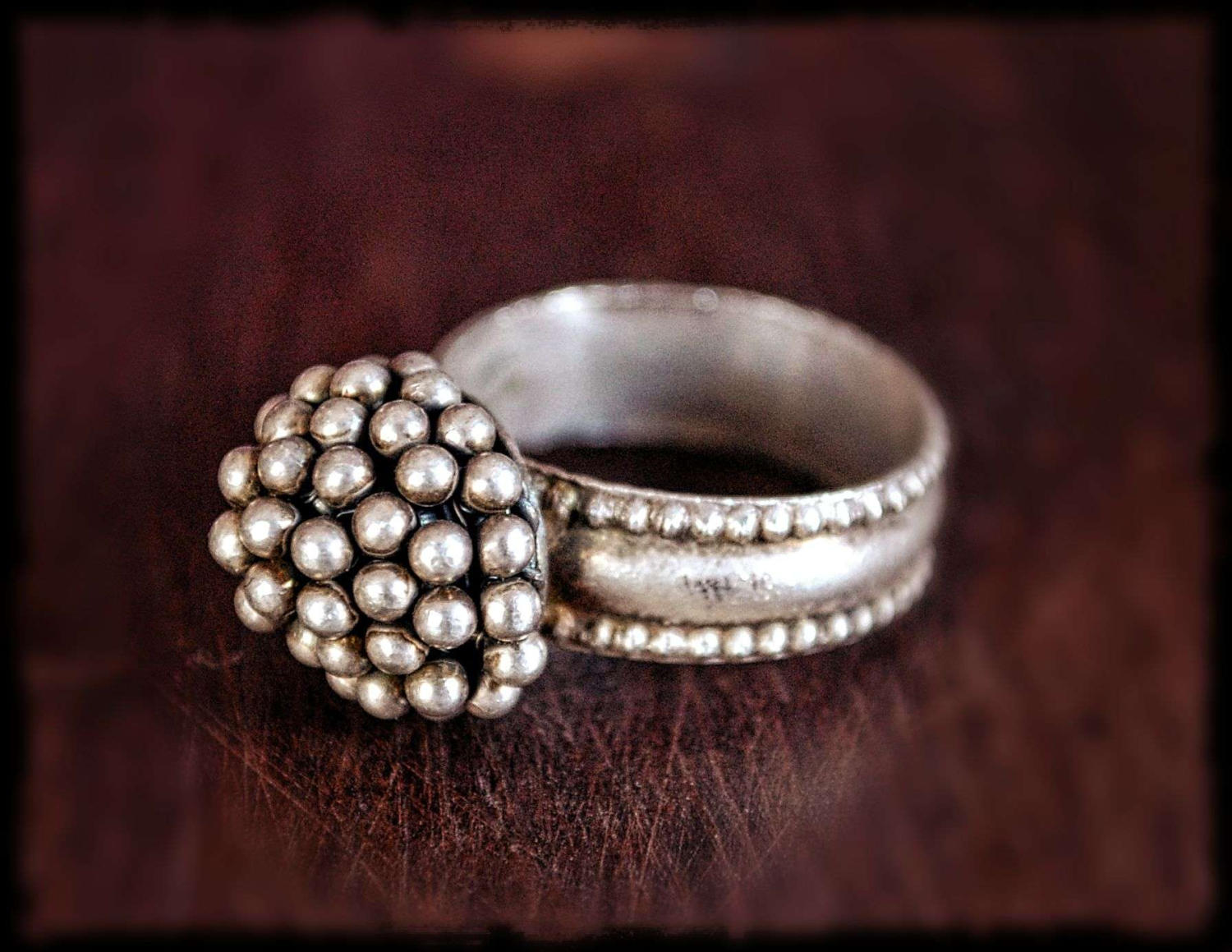 Tribal Rajasthan Silver Ring with Bells- Size 7 - Ethnic Tribal Indian Silver Ring - Rajasthani Silver Ring