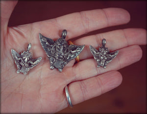 Garuda Pendant - Small and Large - Sterling Silver Garuda Pendant - Hindu Silver Pendant - Mythological Amulet - Garuda Jewelry