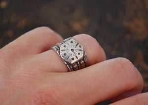 Antique Tribal Rajasthan Silver Ring - Size 5.5