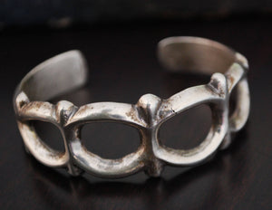 Navajo Native American Sandcast Cuff Bracelet - XXS