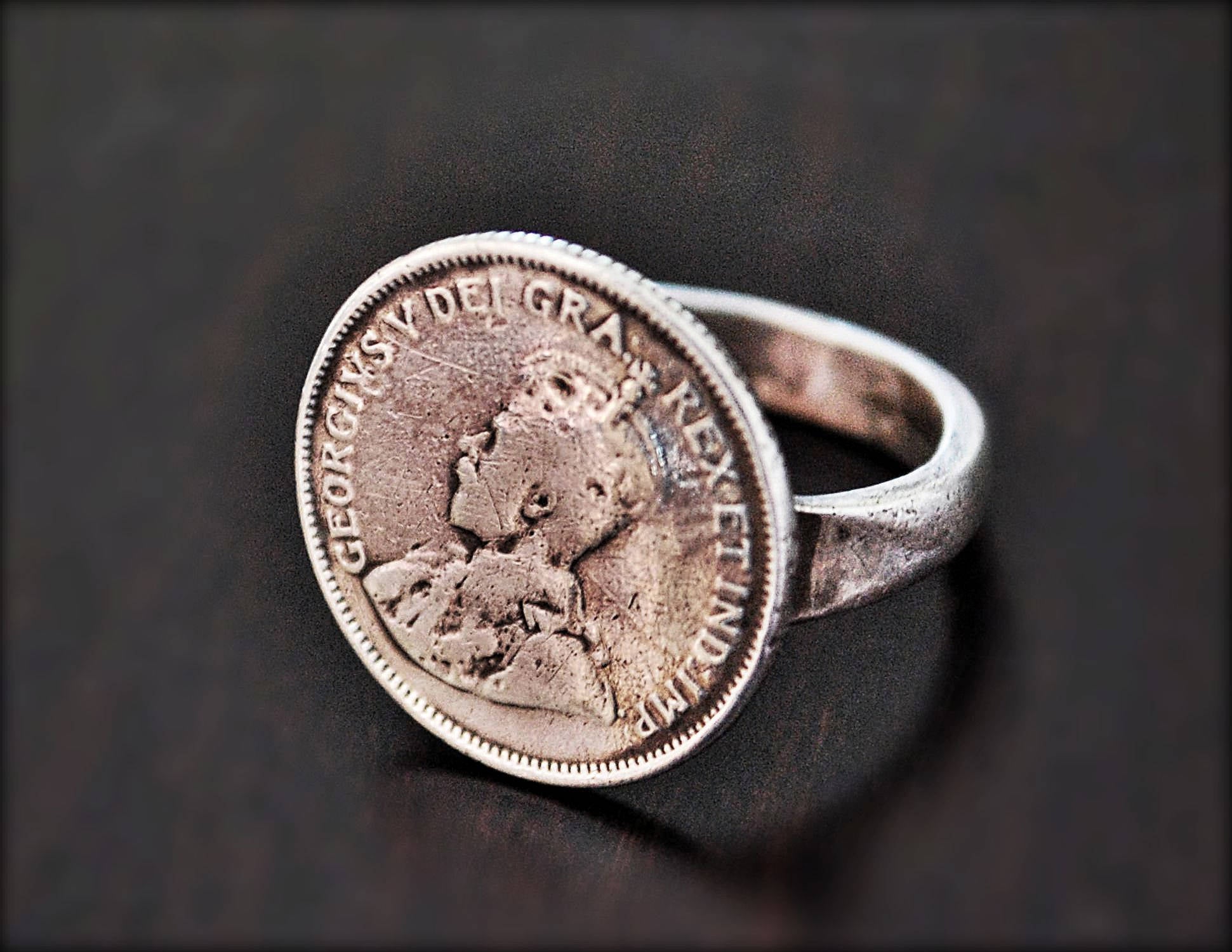 Indian Coin Ring - Size 8.5 - Indian Tribal Ring - Tribal Coin Ring - Ethnic Coin Ring - Indian Coin Jewelry - Indian Jewelry