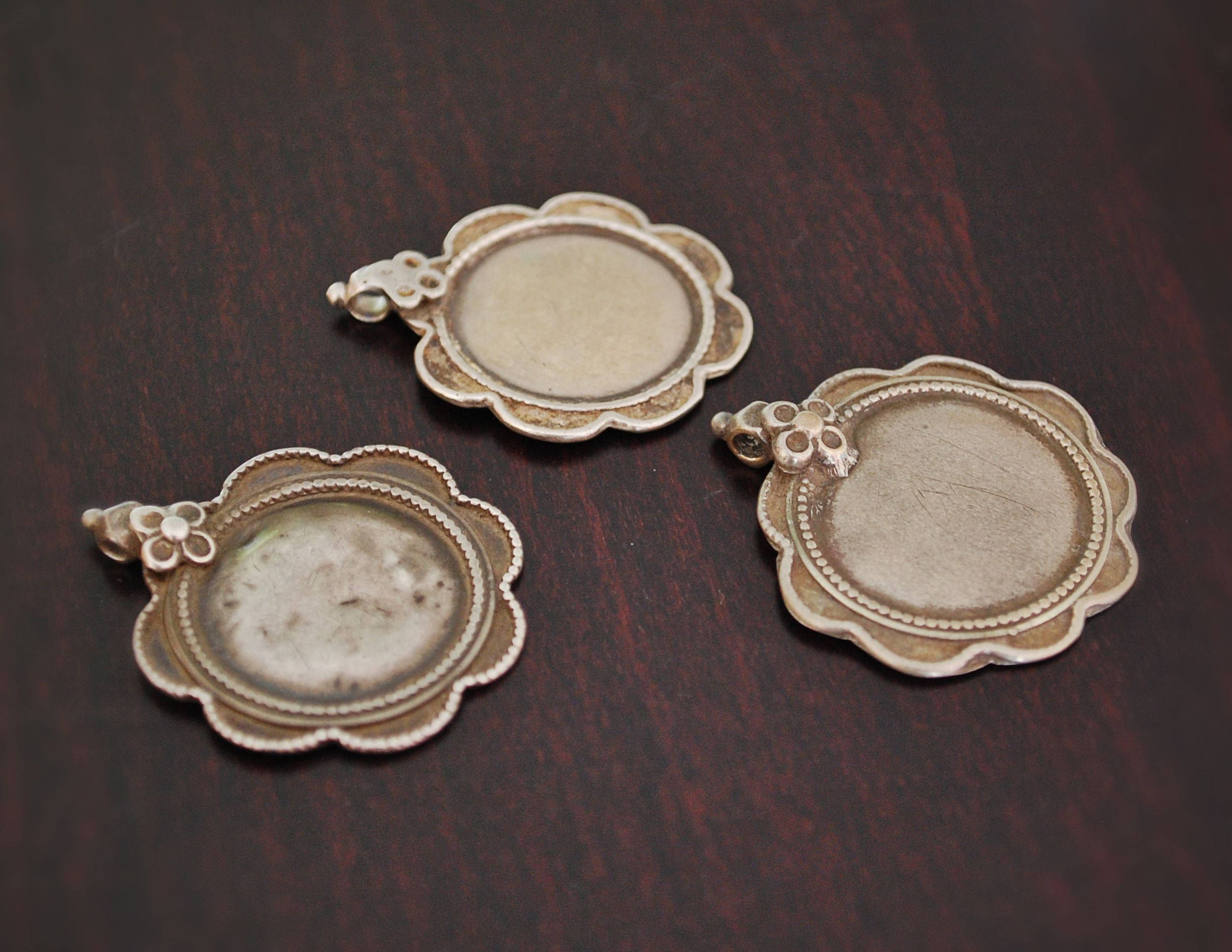Tribal Silver Amulet from Rajasthan India - Rajasthan Silver Pendant - Ethnic Tribal Silver Charms