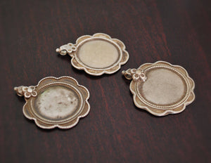 Tribal Silver Amulet from Rajasthan India - Rajasthan Silver Pendant - Ethnic Tribal Silver Charms