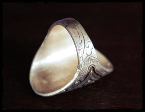Dragon Repoussee Ring - Size 9 - Nepalese Dragon Ring - Asian Dragon Ring - Ethnic Dragon Ring