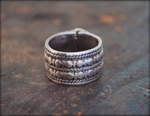 Antique Tribal Rajasthan Silver Ring - Size 5.5