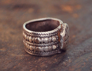 Antique Tribal Rajasthan Silver Ring - Size 5.5