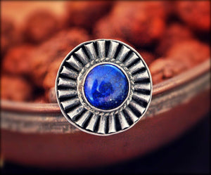 Ethnic Lapis Lazuli Ring - Size 8