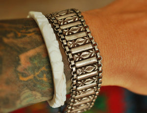 Rajasthan Silver Bracelet - Indian Ethnic Silver Bracelet - Rajasthan Silver Link Bracelet - Rajasthan Silver Jewelry - India Bracelet