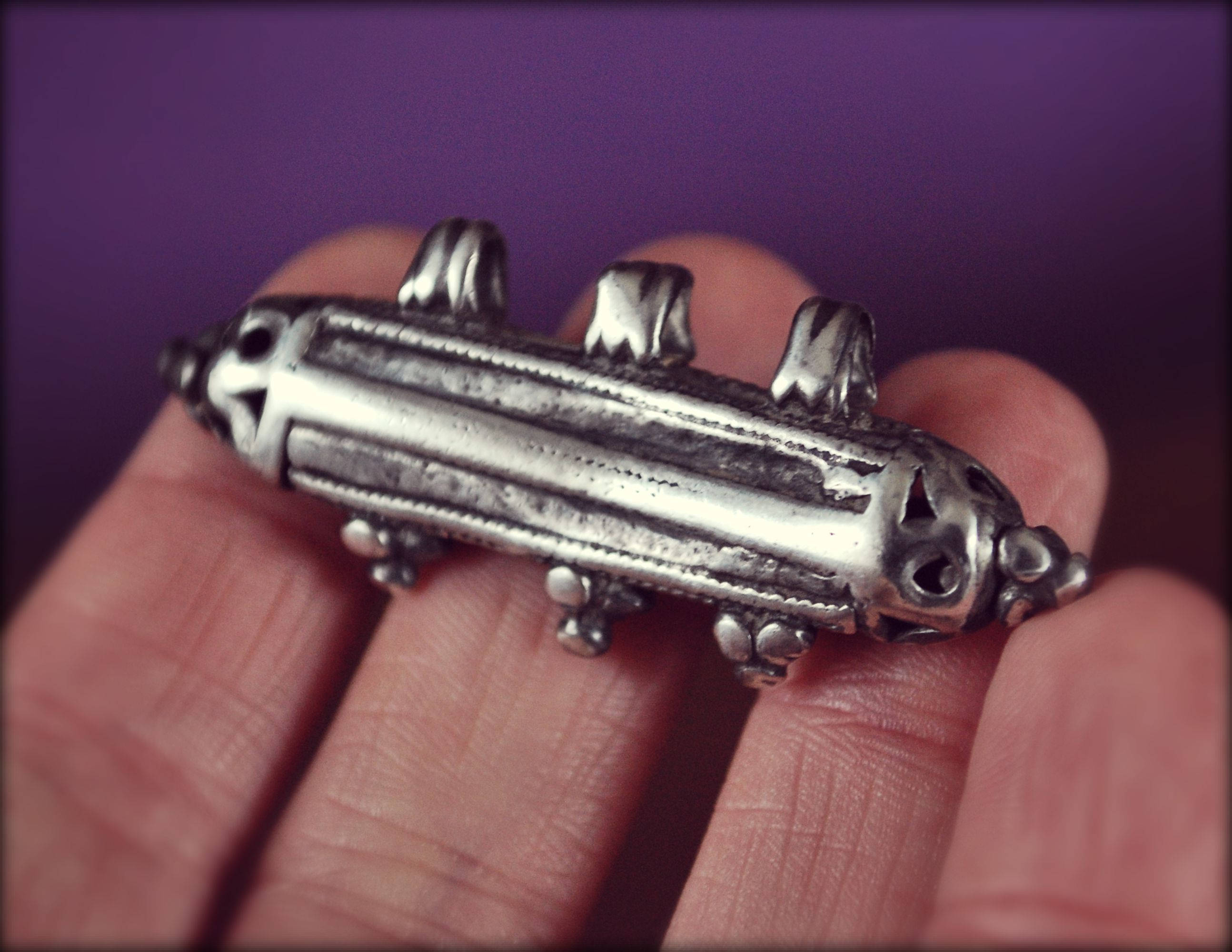 Antique Afghan Silver Pendant - Ethnic Tribal Silver Pendant