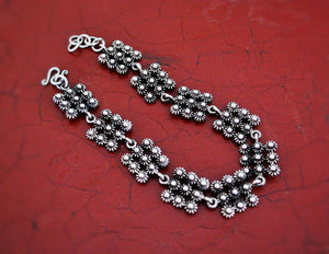 Ethnic Silver Link Bracelet - Indian Ethnic Silver Bracelet