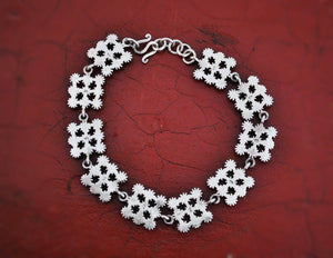 Ethnic Silver Link Bracelet - Indian Ethnic Silver Bracelet