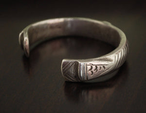 Tribal Cuff Bracelet from Afghanistan - Tribal Silver Cuff Bracelet