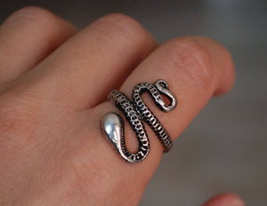 Snake Ring - Size 8 - Sterling Silver Snake Ring