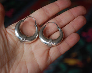 Ethnic Hoop Earrings - Medium