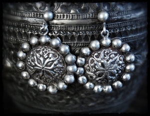 Vintage Egyptian Silver Dangle Earrings - Gypsy Silver Earrings - Ethnic Silver Dangle Earrings - Boho Dangle Earrings from Egypt