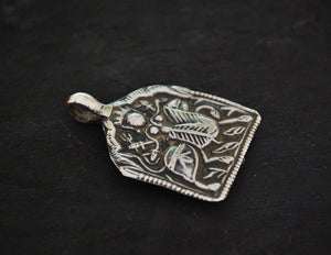 Antique Indian Amulet Bhumiya Raj - Antique Tribal Hindu Amulet Pendant - Indian Tribal Hindu Amulet - Hindu Amulet - Bhumiya Raj