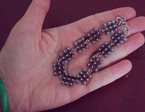 Ethnic Silver Link Bracelet - Indian Ethnic Silver Bracelet