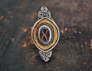 Tribal Kazakh Silver Ring - Size 9 - Central Asia Ethnic Tribal Ring - Ring from Kazakhstan - Tribal Silver Ring - Kazakh Jewelry