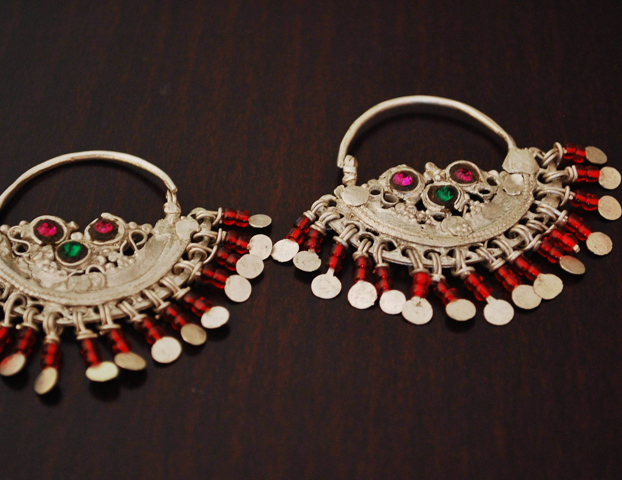 Antique Afghan Tribal Hoop Earrings - Tribal Hoop Earrings - Afghan Hoop Earrings - Ethnic Hoop Earrings