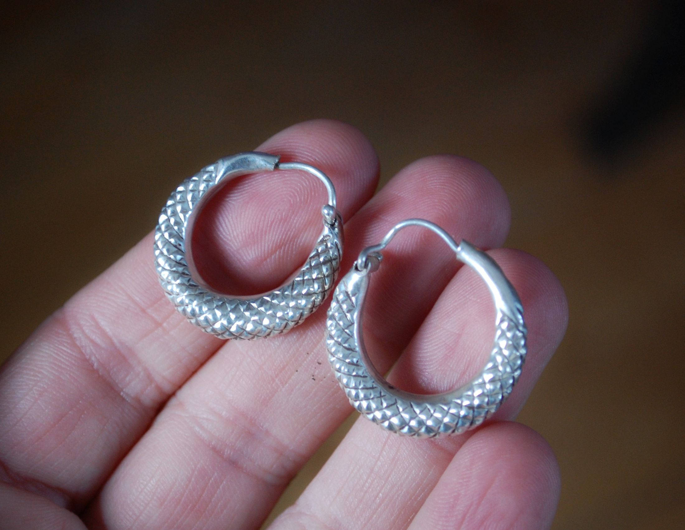 Ethnic Hoop Earrings - Small - Gypsy Hoop Earrings - Ethnic Tribal Hoop Earrings - Boho Jewelry