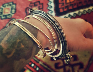 Rajasthani Silver Bracelet with Bells - Rajasthan Jewellery - Rajasthan Silver - Indian Tribal Silver Bracelet