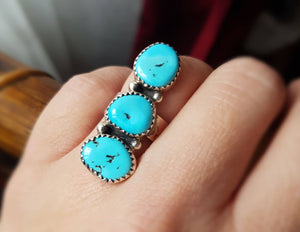 Navajo Turquoise Ring - Size 5+