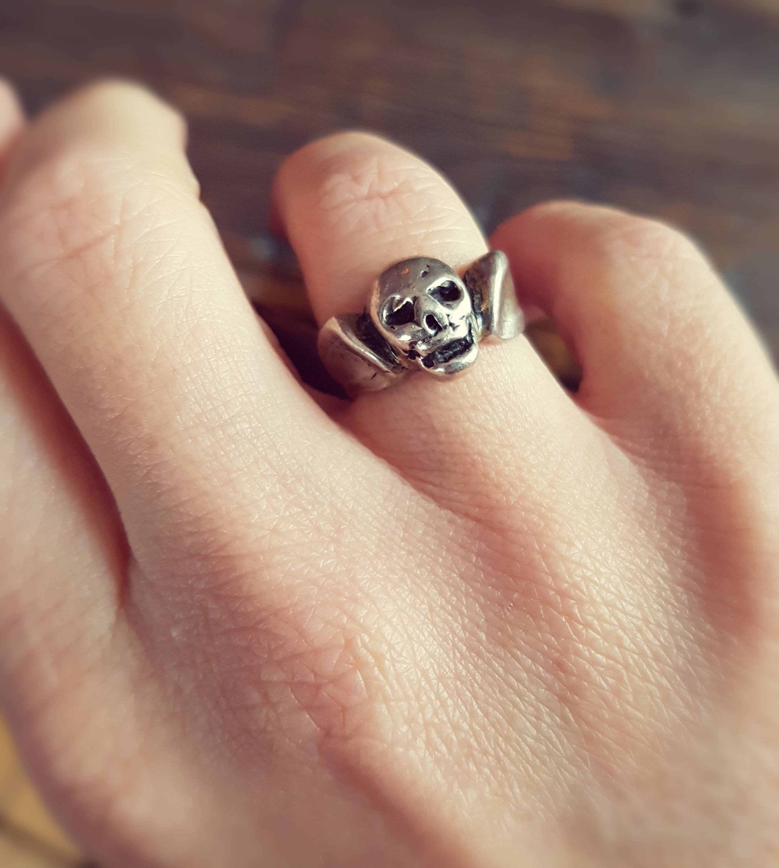 Skull Ring - Size 5 - Sterling Silver Skull Ring - Skull Jewelry - Silver Skull Ring