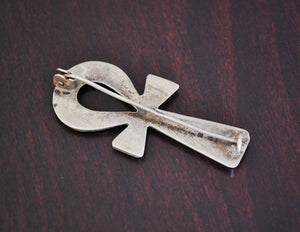 Egyptian Ankh Brooch- Ankh Brooch - Egypt Silver Brooch - Ankh Jewelry