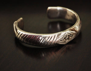 Tribal Cuff Bracelet from Afghanistan - Tribal Silver Cuff Bracelet