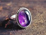 Amethyst Ring from India - Size 4.5 - Indian Amethyst Ring - Ethnic Amethyst Ring - Indian Jewelry - Ethnic Ring - Amethyst Ring