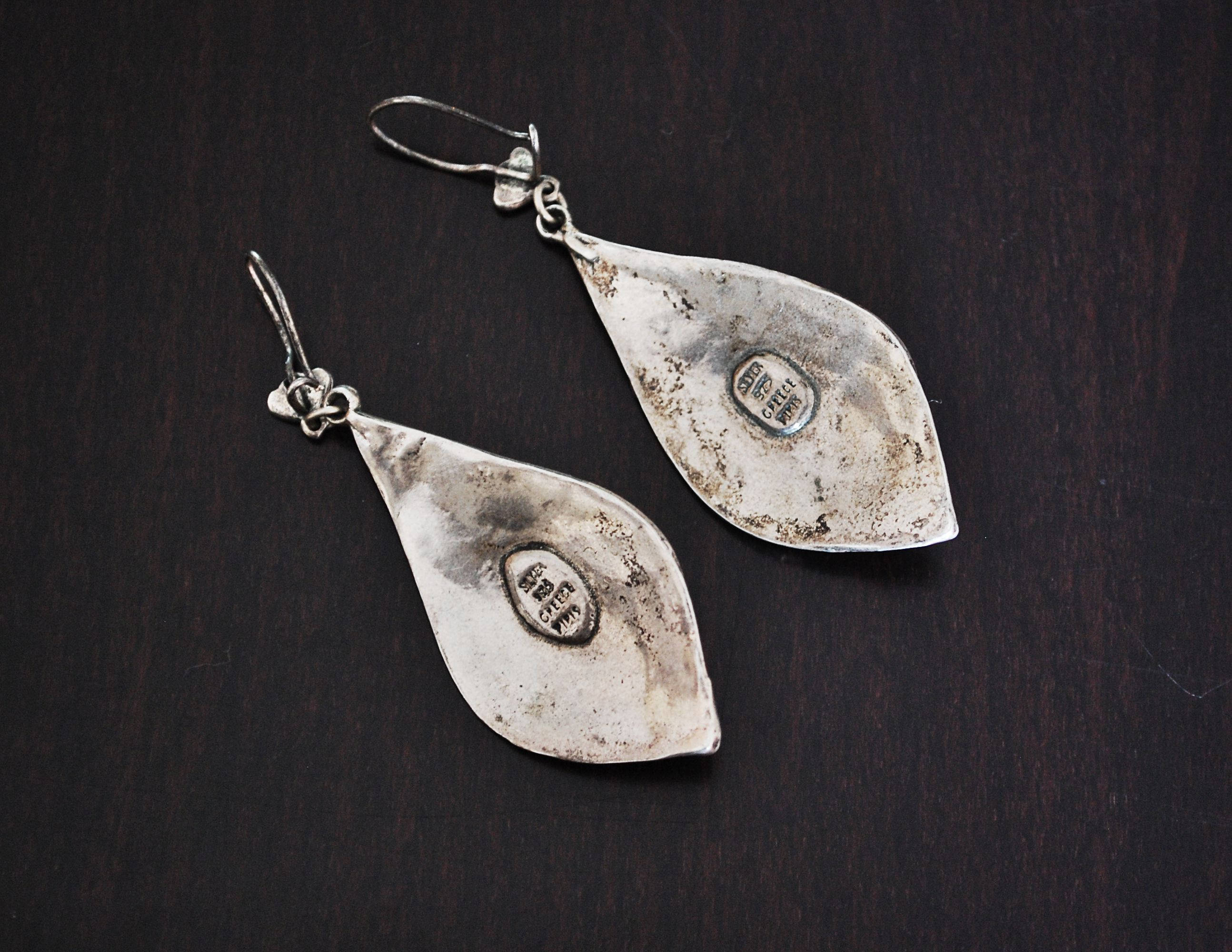 Ethnic Turquoise Earrings from Greece