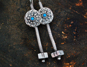 Indian Tribal Silver Earrings - Gujarat Silver Earrings - Rabari Earrings - Tribal Rajasthan Silver Jewelry - Tribal Gypsy Earrings