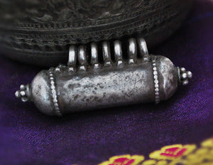 Antique Afghani Silver Pendant - Afghan Jewelry - Tribal Silver Pendant - Taviz