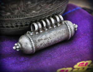 Antique Afghani Silver Pendant - Afghan Jewelry - Tribal Silver Pendant - Taviz