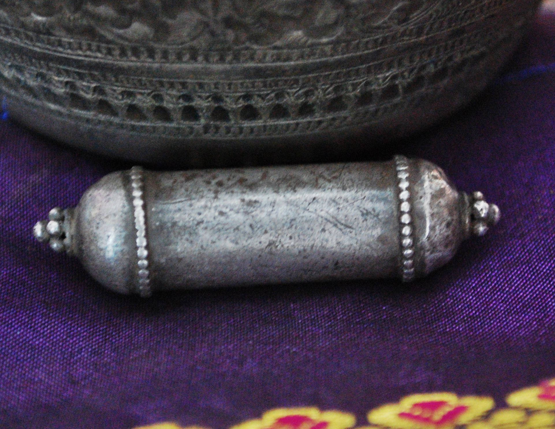 Antique Afghani Silver Pendant - Afghan Jewelry - Tribal Silver Pendant - Taviz