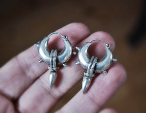Rajasthani Hoop Earrings - Indian Jewelry - Rajasthan Jewelry - Rajasthan Earrings - Gypsy Jewelry - Gypsy Earrings
