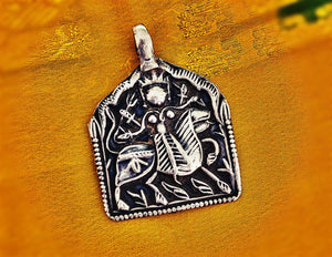 Antique Indian Amulet Bhumiya Raj - Antique Tribal Hindu Amulet Pendant - Indian Tribal Hindu Amulet - Hindu Amulet - Bhumiya Raj