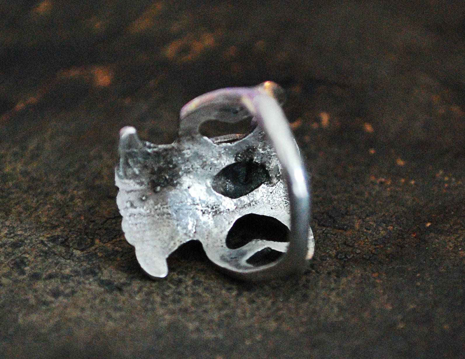 Navajo Native American Sandcast Ring with Turquoise - Size 6.5