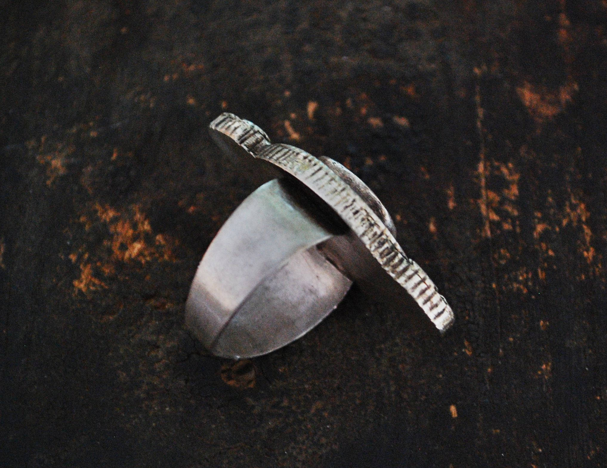 Tribal Kazakh Silver Ring - Size 9 - Central Asia Ethnic Tribal Ring - Ring from Kazakhstan - Tribal Silver Ring - Kazakh Jewelry