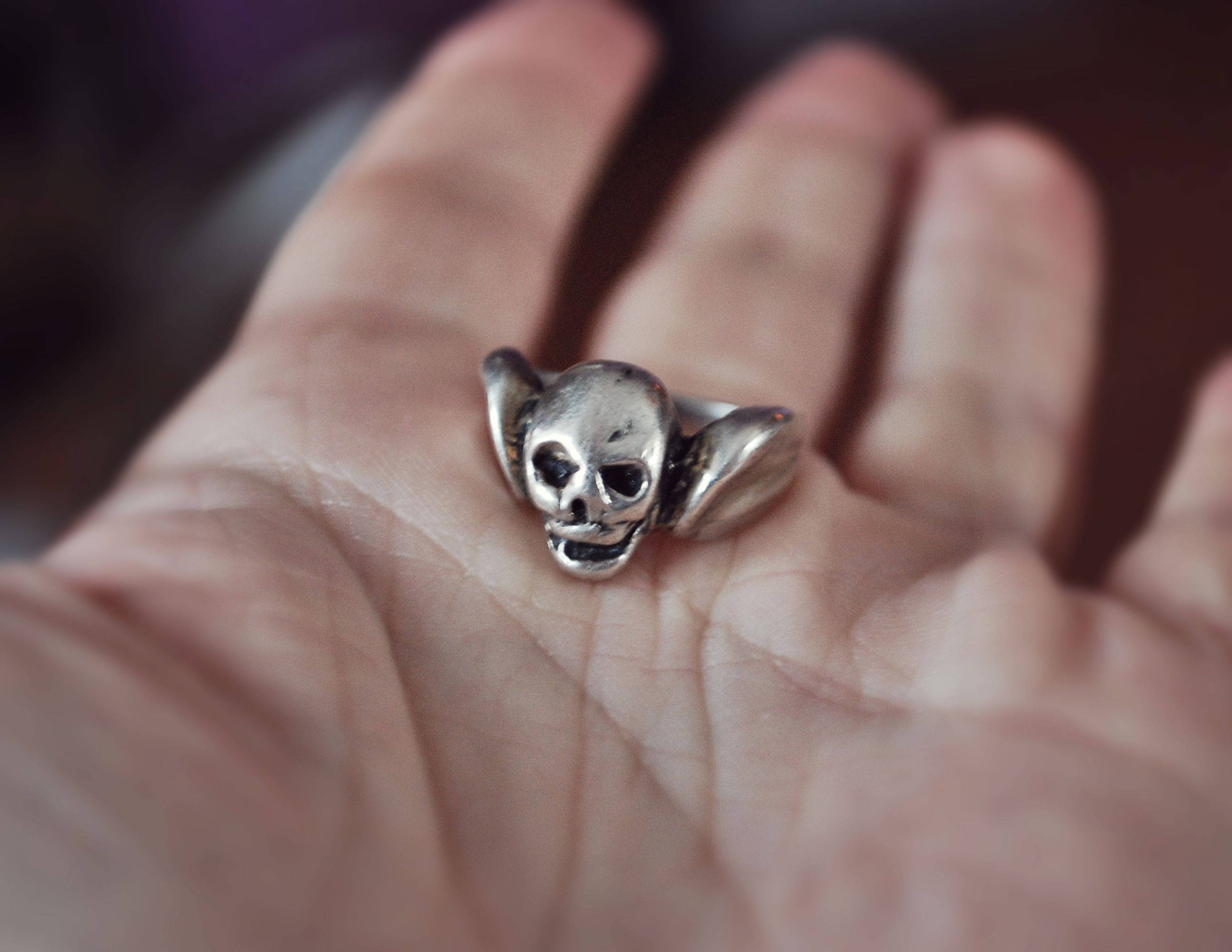 Skull Ring - Size 5 - Sterling Silver Skull Ring - Skull Jewelry - Silver Skull Ring