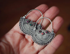 Antique Afghani Hoop Earrings