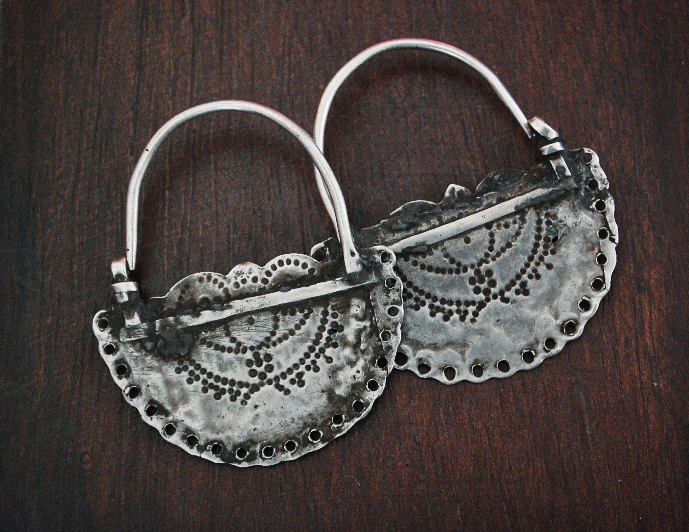 Antique Afghani Hoop Earrings