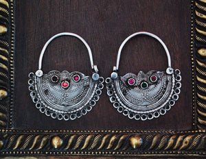 Antique Afghani Hoop Earrings