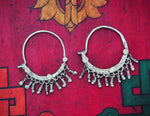 Small Afghani Hoop Earrings with Dangles - Afghani Earrings - Afghani Jewelry - Ethnic Hoop Earrings