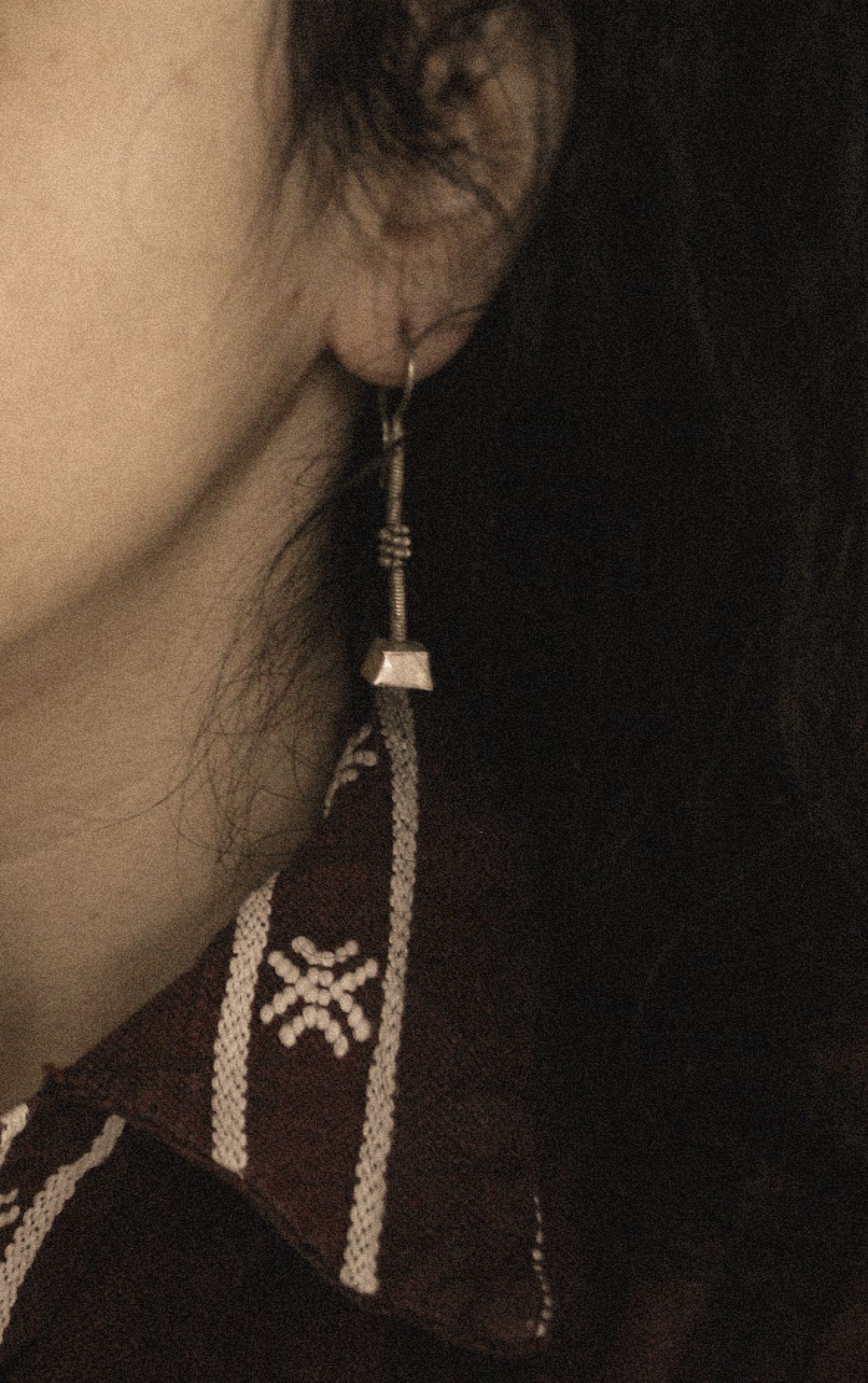 Rajasthan Silver Earrings - Gujarat Silver Earrings - Rabari Earrings - Tribal Rajasthan Silver Jewelry - Tribal Gypsy Earrings