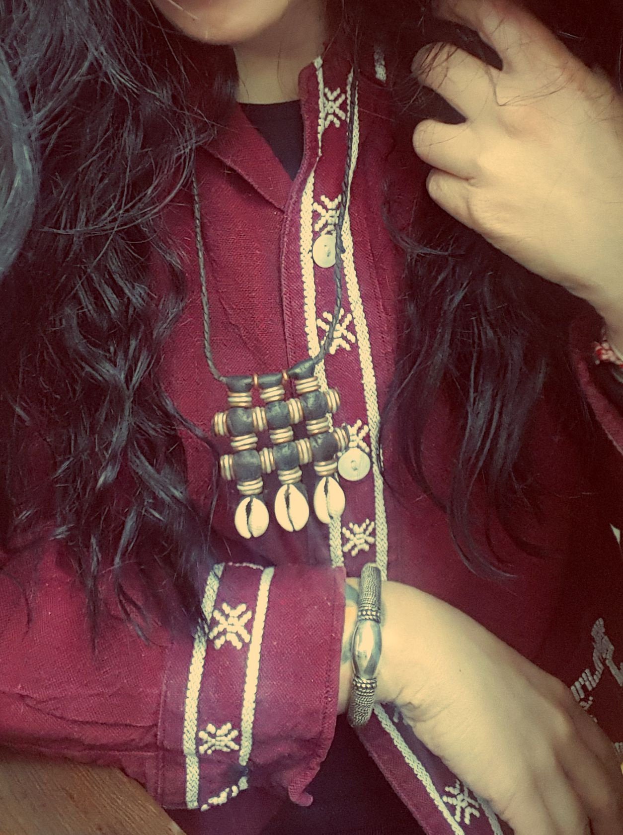 Wodaabe Leather Beaded Necklace